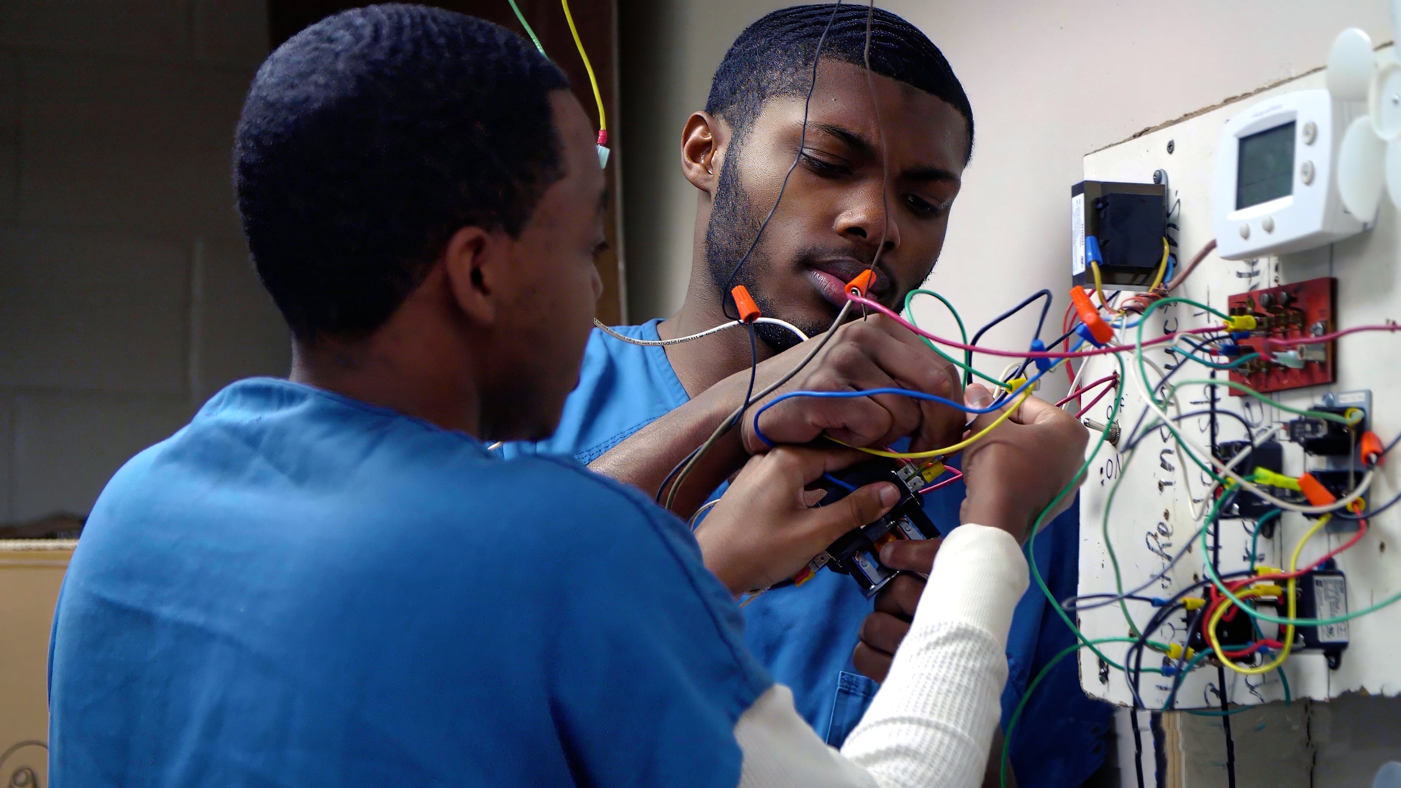 Technical skills training with electrical equipment